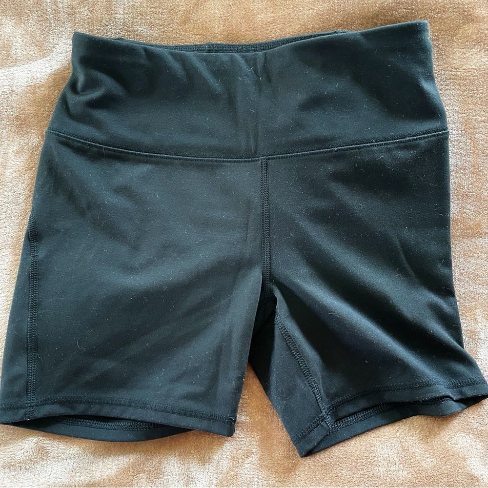 DSG Women's Black Bike Shorts Pocket Wide Waist Band Size S
